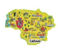 Magnetas Lietuvos žemėlapis su miestais